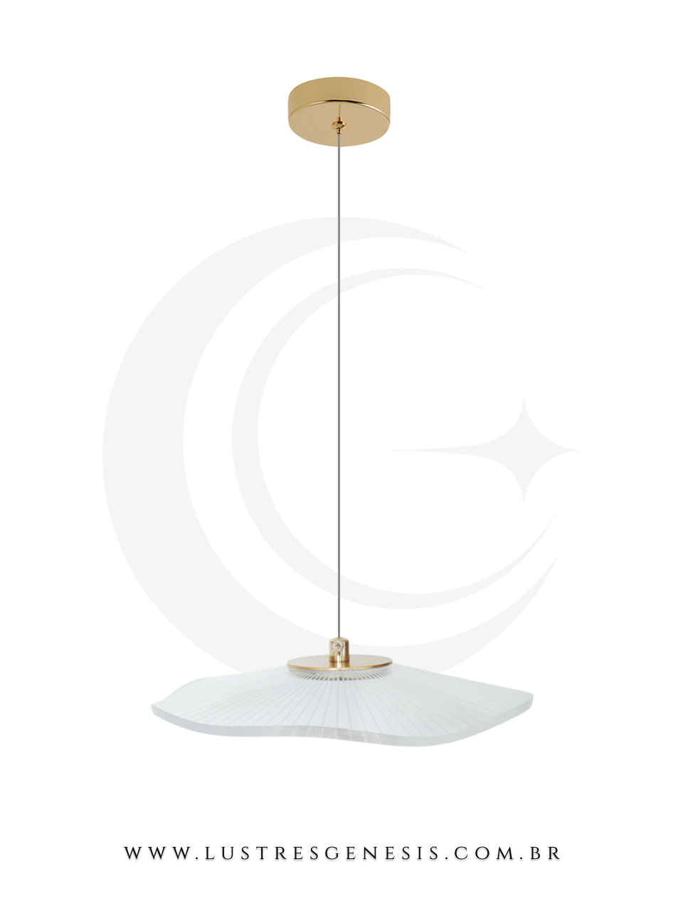 Pendente Moderno de LED Hat Dourado